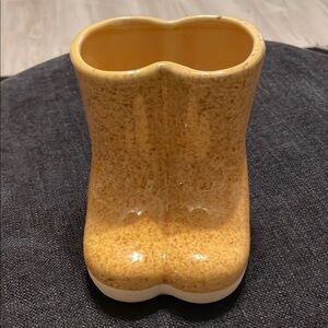Gold & Brown Boot-Shaped Vase